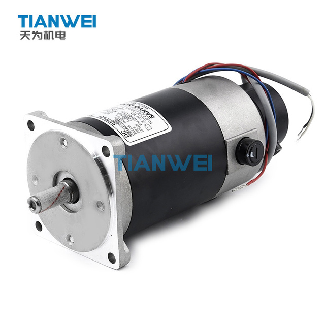 SANYO M818T-040 DC Servo Motor 180W DC48V 2000RPM Built-in Tachogenerator Square Flange for EDM Wire Cut Machine