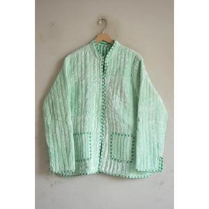 Chaqueta Acolchada de Terciopelo, Terciopelo Arrugado Hecho a Mano, Ribete a Cuadros, Abrigo Boho Oversize, Chaqueta Acolchada, Chaqueta Acolchada de Terciopelo - Product Image 1