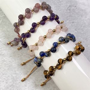 Bracelet en pierre naturelle avec perles de verre colorées, harmonie relationnelle, choix exclusif des influenceurs, livraison rapide - Product Image 2
