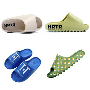 Chaussons de plage, de piscine et d'intérieur pour hommes, légers, antidérapants, en maille respirante, avec coussinets en mousse EVA à mémoire de forme, à bout ouvert, avec logo personnalisé L&J - Product Image 4