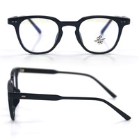 Vente chaude nouveaux hommes monture optique lunettes Anti Blue Ray PC lunettes avec filtre en verre bleu motif solide