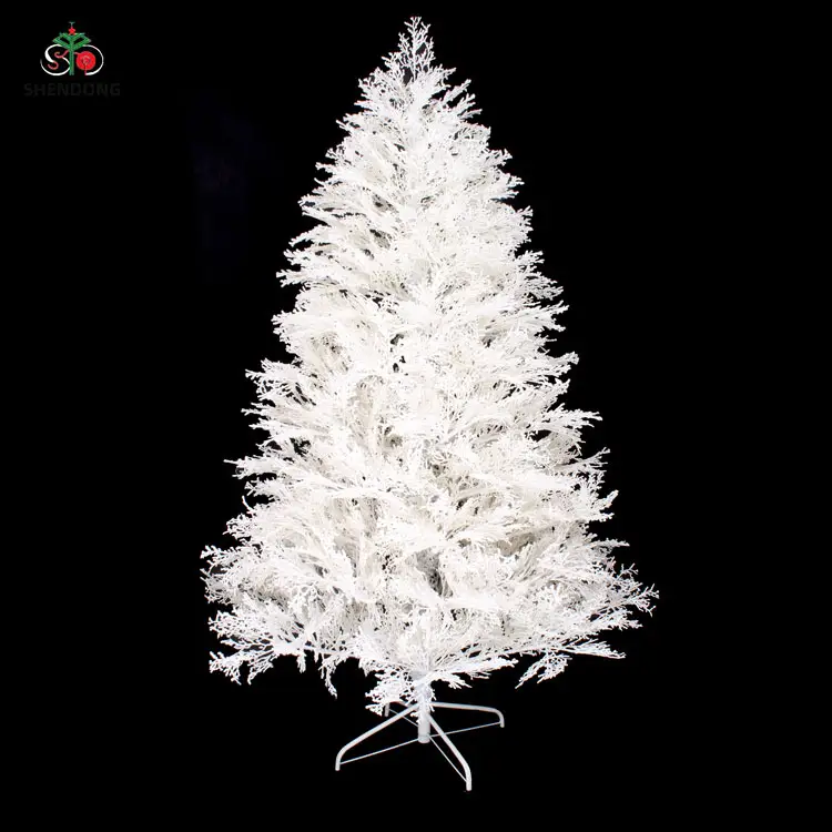 2024 New Simulated white snow flocked PE Christmas tree for Christmas Decorations