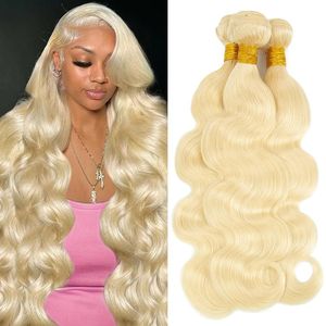 Letsfly 613 Blonde <b>Body</b> <b>Wave</b> Human Hair Bundles 10-30 Inch Remy Brazilian Hair Weave Bundles Extensions - Product Image 1