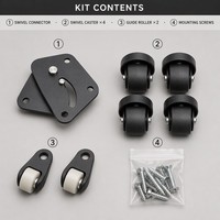 Connecteur de table pivotant à 90 degrés, minimaliste, en acier laminé à froid noir, quincaillerie rotative pour table à manger, bureau, gain de place