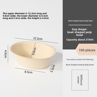 Bol en plastique jetable en forme de bateau pour crème glacée, plateau à collation, smoothie, usage commercial, impression de logo, qualité alimentaire, Chine
