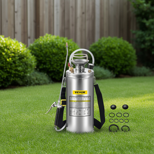 Ensemble de pulvérisateur Vevor 2 gallons en acier inoxydable, pompe manuelle, manomètre, buse réglable pour usage en jardin - Product Image 2