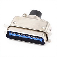 Connecteur mâle Centronics CN24 à 24 broches 57151-9, port parallèle IEEE1284, type à souder, connecteur d'imprimante avec oreilles de montage
