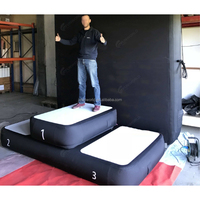Podium Gonflable Portable 123 pour Remise de Prix, Plateforme Scénique pour Événements Sportifs, Marathons, Compétitions de Gymnastique