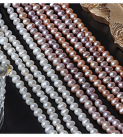 Perles en forme de riz filetées de 5 mm, perles d'eau douce naturelles sans noyau, perles en vrac pour bricolage, environ 35 cm et environ 45 perles