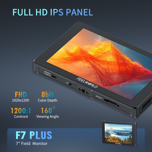 จอมอนิเตอร์สำหรับกล้อง DSLR <span class=keywords><strong>Feelworld</strong></span> F7พลัสหน้าจอสัมผัสขนาด7นิ้ว HDMI 1200nit ความสว่างสูง OEM สั่งทำโลโก้ได้โดยตรงจากโรงงาน - Product Image 3