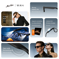 Lunettes audio sans fil avec microphone, assistant IA, lumière haute luminosité, conversation et traduction simultanée, lunettes intelligentes