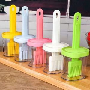 Oil <b>Bottle</b> <b>Brush</b> High Temperature Resistant Silicone Oil <b>Bottle</b> <b>Brush</b> Integrated with Lid - Product Image 6