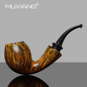 Briar Wood Smoking Pipes Bent Shape 3mm Mouthpiece Tobacco Pipe Wholesale For Live Streaming Rooms - Product Image 2