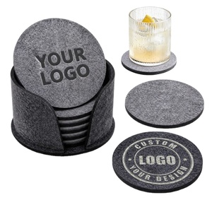 Sous-verres en feutre personnalisés 2026 au design moderne, 10 ou 12 pièces, antidérapants, résistants à la chaleur, écologiques, pour tables et dessous-de-plat - Product Image 1