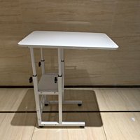 Meuble de chambre à coucher en MDF, bureau mobile réglable en hauteur, table d'appoint multifonctionnelle à roulettes pour ordinateur portable et écriture, idéal pour étudiant