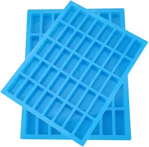 BHD 40 Cavities Caramel Molds Peanut Butter Mold Square Cookie Flexible Chocolate Bar Silicone Mold