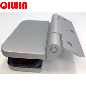 9CE Venta al por mayor: Bisagra de puerta de vidrio sin marco de aluminio y abrazadera de partición de vidrio en níquel satinado para oficinas y salas de reuniones - Product Image 4