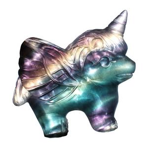 Calcite intagliata a mano all'ingrosso di cristallo di unicorno di Fluorite arcobaleno naturale intagliato a mano - Product Image 1