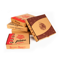 Boîte à pizza personnalisée imprimée, boîte d'emballage alimentaire en carton ondulé, emballage pour pizza de restaurant