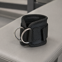Sangle de cheville réglable en caoutchouc à double anneau en D pour entraînement des fessiers et des jambes sur machine à câbles