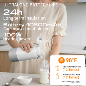 Portable USB <b>Baby</b> Bottle Warmer Constant Temperature Digital Display Travel Milk Warmer - Product Image 3