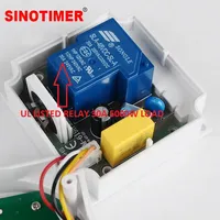 Minuteur numérique LCD SINOTIMER TM619H2 220V AC, programmable hebdomadaire, contrôle de relais pour éclairage, CE RoHS