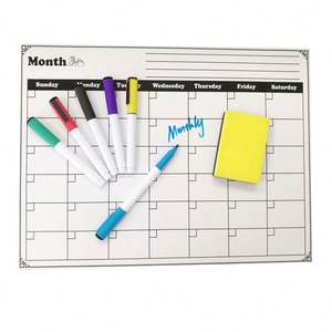 Manufacturer Reusable Custom Magnetic Dry Erase <b>Calendar</b> Monthly Planner Fridge <b>Calendar</b> With Magnet and Pen - Product Image 4