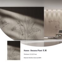 Panneau mural 3D gaufré motif feuille de bananier, imperméable et résistant aux rayures, pour chambre à coucher, fond TV et usage commercial