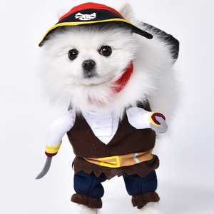 Manteau amusant pour <span class=keywords><strong>chien</strong></span> et chat, vêtements de pirate hilarants pour animaux de compagnie, mignons, toutes saisons, pour chiots Bichon Frise, petits modèles - Product Image 1