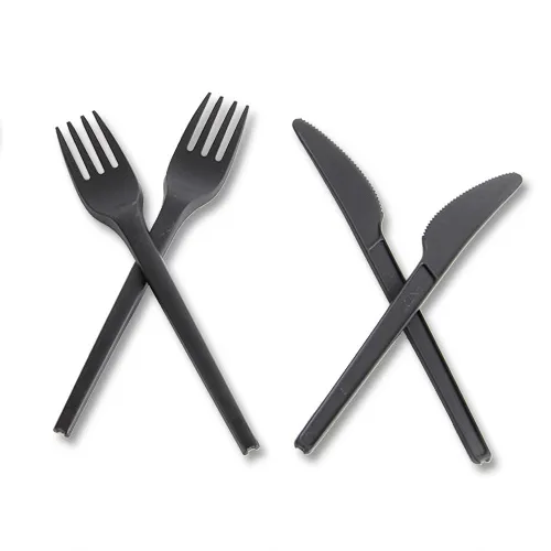 Plastics Spoon And Forks Eco-friendly Disposable Compostable Pla Plastic Restaurant Spoon Knife Fork Cutlery Set