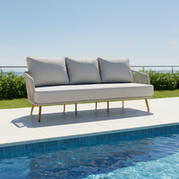 Meilleures ventes : Ensemble de canapés d'extérieur en aluminium avec cordage tressé, mobilier de patio, table réglable en hauteur pour jardin