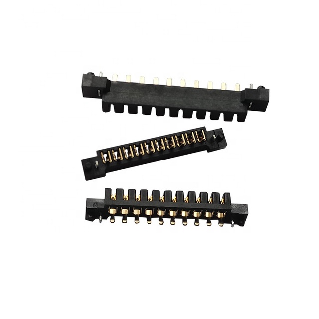 2.0 pitch 10 Pins H3.65mm 180Degree DIP Type Battery Connectors Female With Pole and Stator