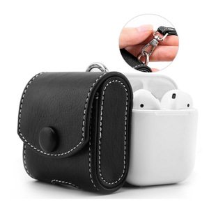 Customized PU leather <b>wireless</b> Bluetooth earphone <b>case</b>, storage bag, <b>charging</b> earphone protective <b>case</b> - Product Image 2