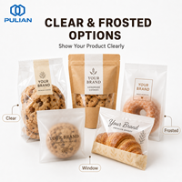 Bolsas de Embalaje para Galletas Impresas Personalizadas, Bolsas Pequeñas Transparentes Esmeriladas con Sellado Térmico para Galletas, Dulces, Productos de Panadería y Bocadillos