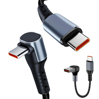 90 ℃   Kabel USB Type C 66W 6A Tipe C untuk Pengisian Cepat dan Transfer Data untuk Iphone15 0.25M/0.5M Kabel Power Bank Pendek