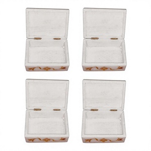 100% Caja de incrustaciones de mármol de aspecto moderno tradicional más popular y exigente con uso de nácar para artículos de embalaje de regalo de joyería - Product Image 1