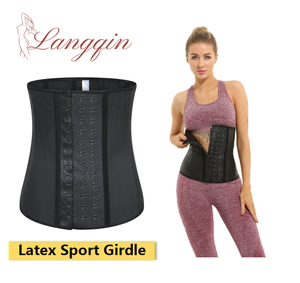 LANGQIN Colombian <b>Latex</b> Medium Control Hook-and-Eye Design Breathable <b>Corset</b> Sport Slimming Waist Shaper for Women - Product Image 6