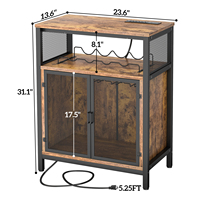 Mueble Moderno para el Hogar, Mueble Bar de Madera con Panel para Botellas de Vino, Ecológico, para Cocina, Comedor