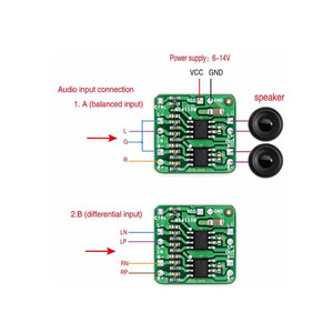 บอร์ดแอมพลิฟายเออร์แบบดิจิตอล <span class=keywords><strong>Class</strong></span> D/<span class=keywords><strong>Class</strong></span> <span class=keywords><strong>AB</strong></span> รุ่น Taidacent 6V 12V 14V 2x18W <span class=keywords><strong>วงจร</strong></span> OP AMP สำหรับเสียง รุ่น NS4110B - Product Image 3