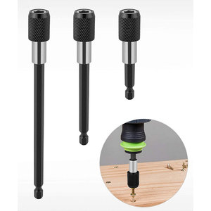 3pcs 1/4 inch Hex Shank nhanh chóng phát hành thanh ổ cắm tuốc nơ vít bit chủ từ mở rộng Chuck Bộ chuyển đổi thiết lập các loại hạt khoan điều khiển - Product Image 1