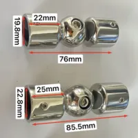 Raccord de tube en verre réglable en acier inoxydable pour la connexion de la quincaillerie de porte de salle de bain, raccord de fixation en verre
