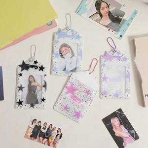 卸売 カワイイ フォトカードホルダー ラブハート 中空 アイドル キーホルダー 3インチ PVC KPOP フォトカードホルダー - Product Image 3