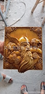 Odin Corbeau Viking Myth Statue Résine Artisanat Statue Tenture Murale Décoration de La Maison Souvenir Logo Personnalisé <span class=keywords><strong>Europe</strong></span> Ange Artificiel - Product Image 3