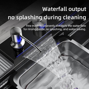 Popolare Lavello da Cucina Multifunzionale a Cascata, Lavello in Acciaio Inox 304 per Decorazione Casa e Progetti di Ristrutturazione Appartamenti - Product Image 4