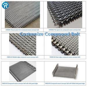 Hợp chất cân bằng dệt dây lưới băng tải Đai cordweave thực phẩm trang trại ngành công nghiệp bền cinta transportadora de malla de alambre - Product Image 4