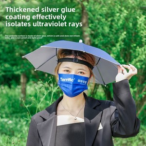 Chapeau Parapluie Imperméable pour Enfants à 8 Baleines, Petit, Facile à Transporter, Idéal pour les Sorties à la Pl Plage, Mains Libres - Product Image 3
