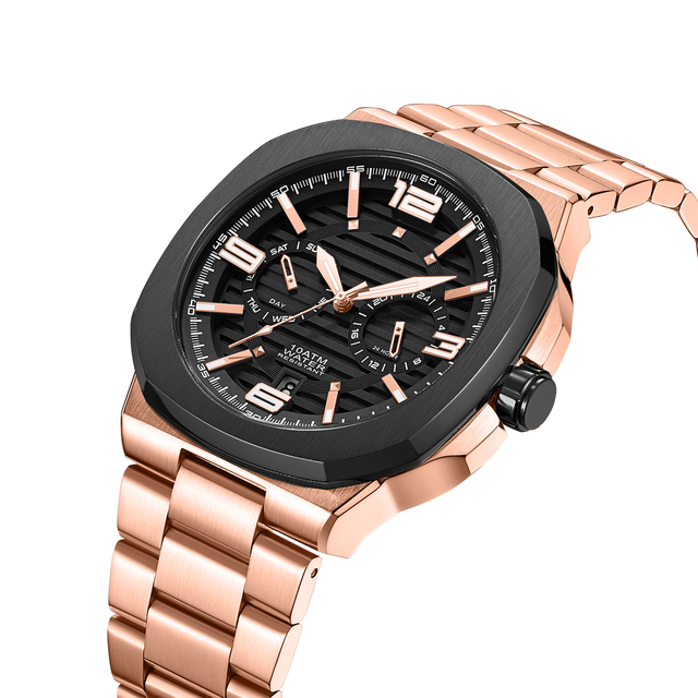 Top Brand Reloj Fashion Designer Watches Luxury Stainless Steel Rose Gold Men Wrist Watch Japanese Movement OEM ODM Custom Watch