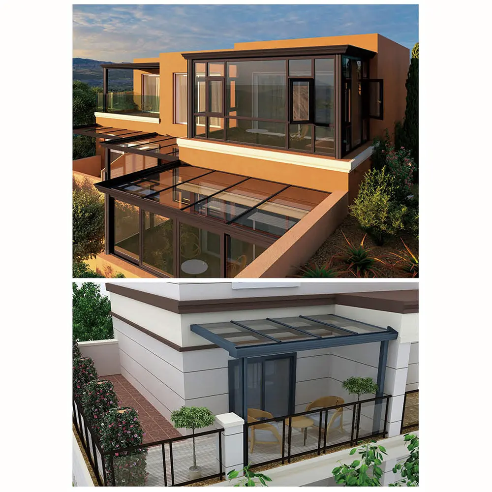 Aqua galeria-casa de vidrio prefabricada de aluminio para jardín, moderna, de lujo, para exteriores, personalizada, para invierno