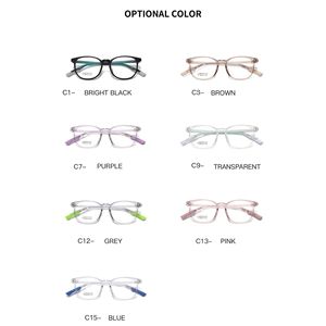 Gafas Ópticas Anti-Luz Azul para Niños, Monturas de Gafas Cuadradas TR90 con Bloqueo de Luz Azul, Montura Completa Unisex - Product Image 3