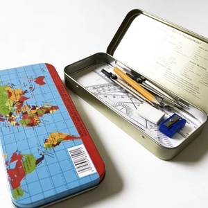 Juego de 9 Piezas de Material Escolar de Geometría Profesional a Precio de Mayoreo, con Lápiz, Regla y Compás para Dibujo - Product Image 1